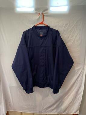 Vintage John Blair Navy Blue Full-Zip Bomber Style Member Jacket XL